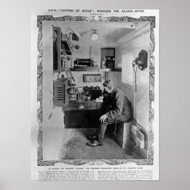 Poster Como a bordo do "Titanic" destroçado (Frente)