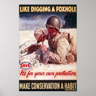 Pôster Como a escavação de um Foxhole