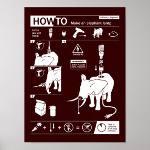 Poster Como a: Faça uma lâmpada do elefante