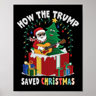 Poster Como a Trump salvou o Cristo de Natal engraçado