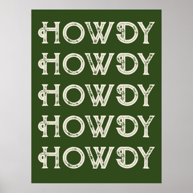 Poster Como a Typografia Western Wall Ranch Cabin Home (Frente)