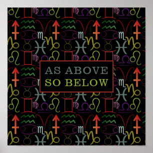 Poster Como Acima, Abaixo, Astrológico