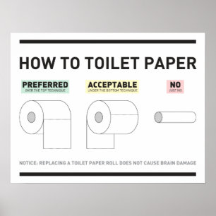 Poster Como ao papel higiénico