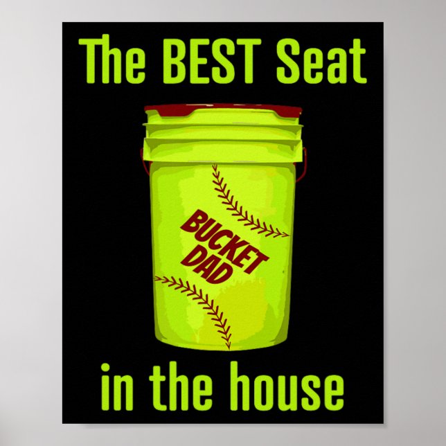 Poster Como as camisetas Softll Dad melhor assento na cas (Frente)