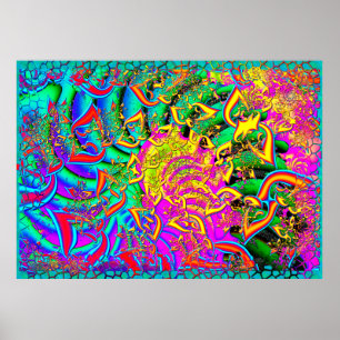 Poster Como Candy Psychedelic 3D Fractal