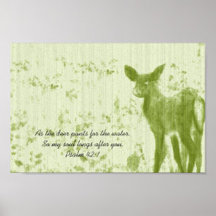 Pôster Como Deer Pants for the Water Psalm