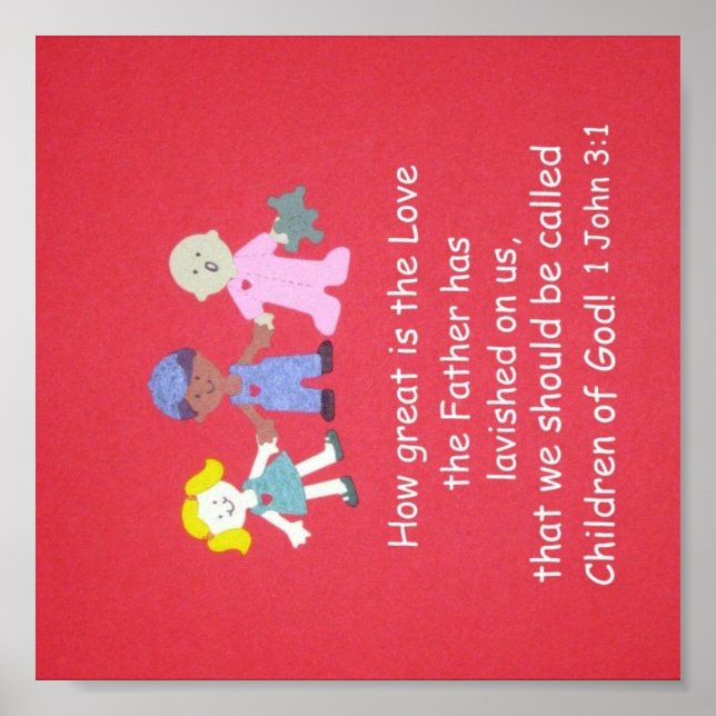 Pôster Como é excelente o amor... 1 John 3:1 (Frente)