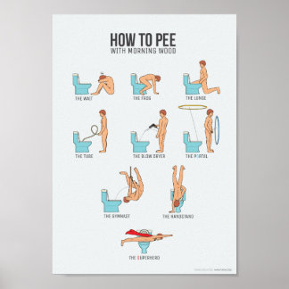 Poster Como fazer xixi com madeira de manhã (ajustados to