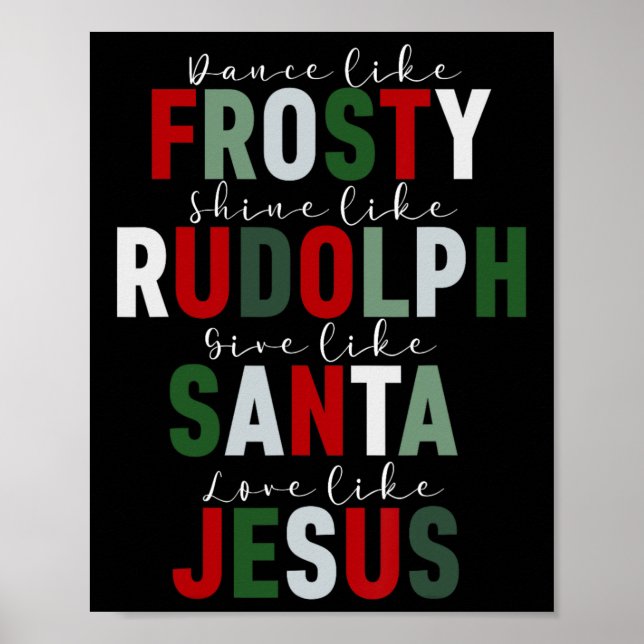 Poster Como Frosty Shine Rudolph Dá Aos Papais noeis Amor (Frente)