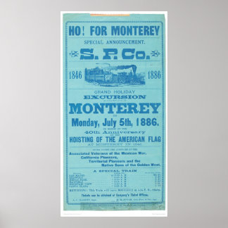 Pôster Como Monterey. Anúncio no Pacífico (1652A)