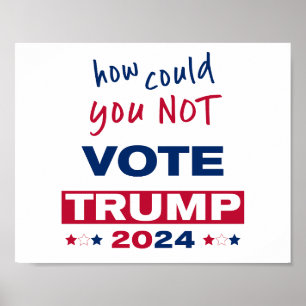 Poster Como não pôde votar no TRUMP 2024