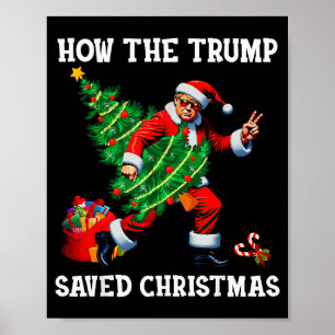 Poster Como O Trump Salvou O Natal Divertido Trump Natal