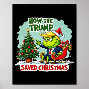 Poster Como O Trump Salvou O Natal Divertido Trump Natal