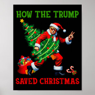 Poster Como O Trump Salvou O Natal Divertido Trump Natal