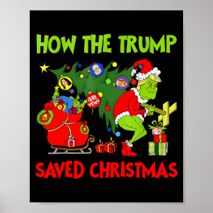 Poster Como O Trump Salvou O Natal Engraçado Trump Natal
