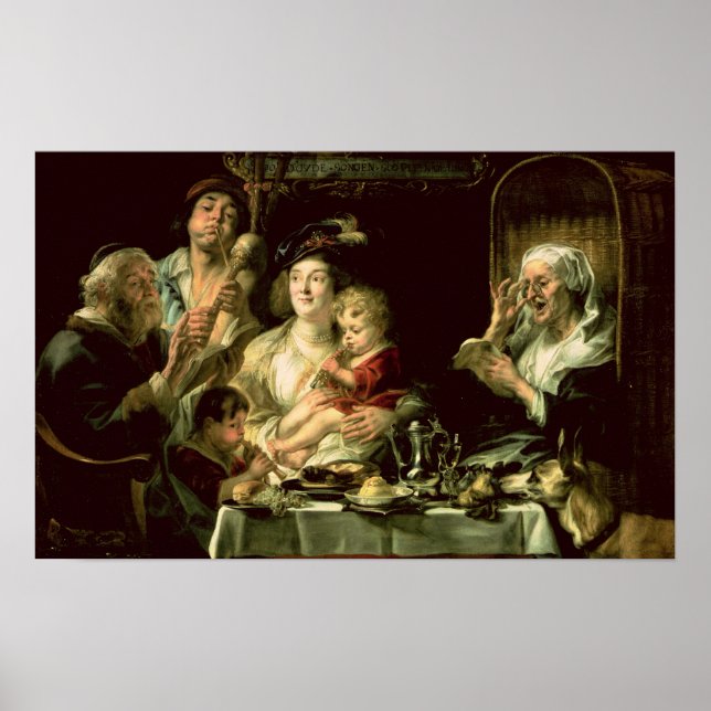Pôster Como os Velhos Cantam, assim os Jovens Tocam, 1638 (Frente)