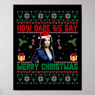 Poster Como ousamos dizer Feliz Natal Kamala Harris