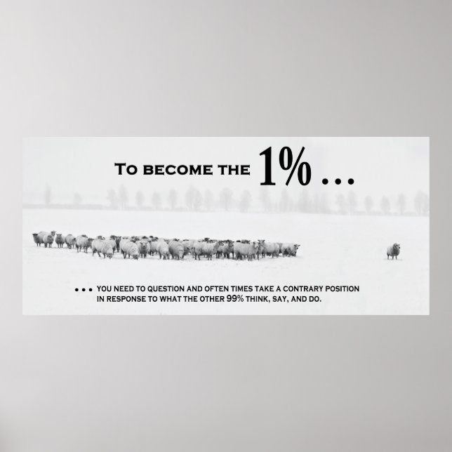 Poster Como se juntar ao clube exclusivo de 1% (Frente)