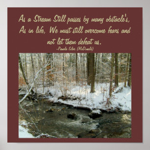 Pôster Como um córrego ainda passa por muitos… o poste