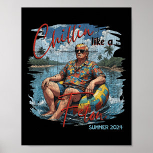 Poster Como Um Felon Retro Summer Vintage Engraçado Trump