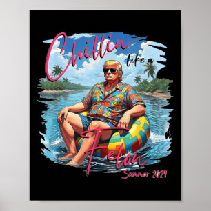 Poster Como Um Felon Trump Para O Presidente 2024