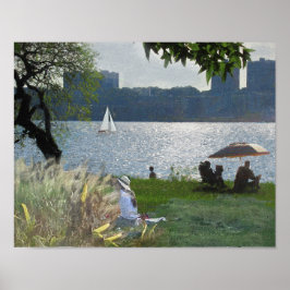 Poster COMO UM SEURATO PINTANDO Riverside Park NYC