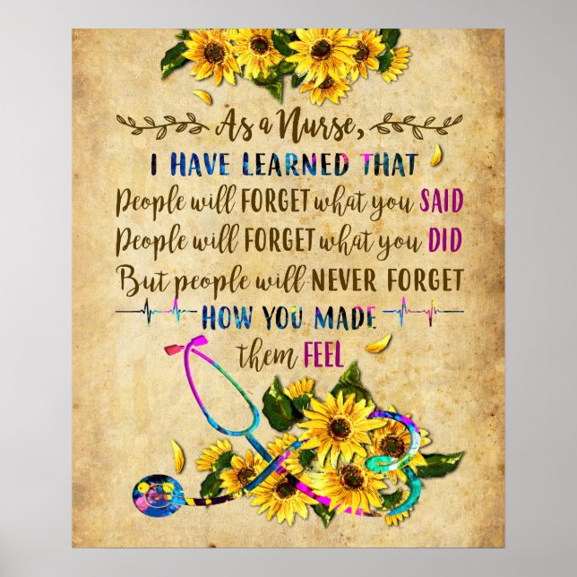 Poster Como Uma Enfermeira Inspiracional E Motivacional (Frente)