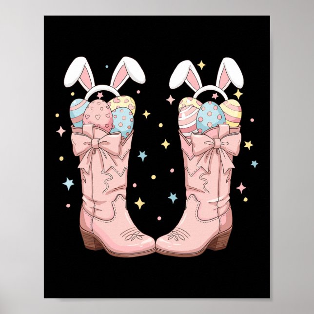 Poster Como vai Páscoa Ocidental Coelho da Páscoa Botas d (Frente)