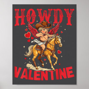 Poster Como vai você no Dia dos Namorados Chapéu de Cowbo