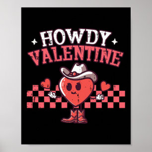 Poster Como vai você no Dia dos Namorados Cowboy Coração
