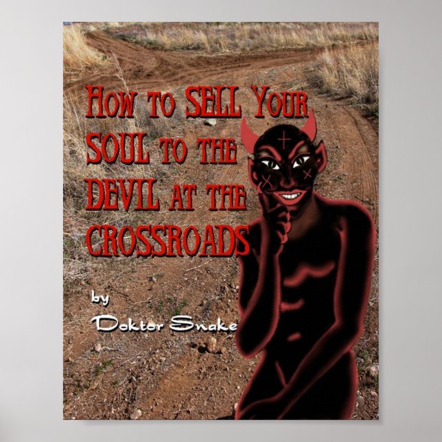 Poster Como vender sua alma ao diabo na cruz (Frente)