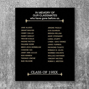 Poster Comovente, Tributo Memorial de Reunião de Turma