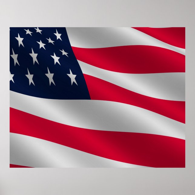 Pôster COMPACT PHOTO BACKDROP - US Flag Stars and Stripes (Frente)