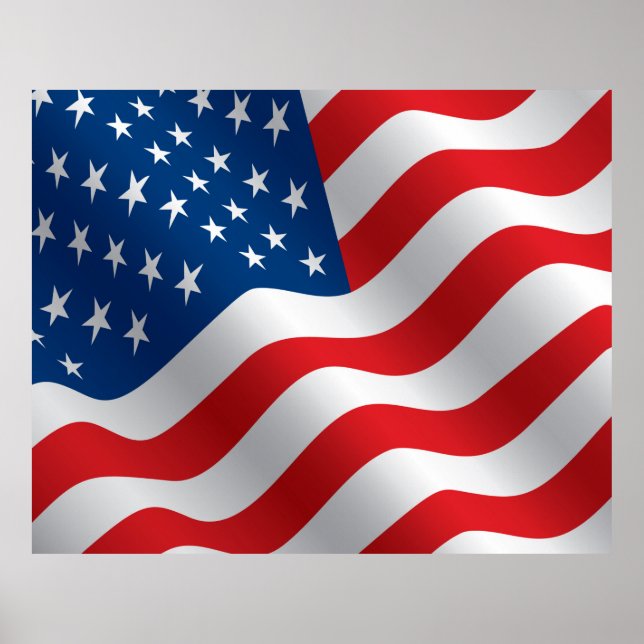 Pôster COMPACT PHOTO BACKDROP - US Flag Stars and Stripes (Frente)
