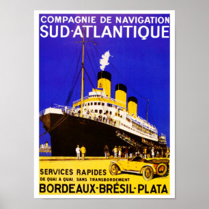 Poster Compagnie De Navegação Sul Atlantique
