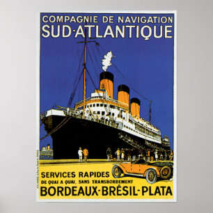 Poster Compagnie de Navegação Sul-Atlantique