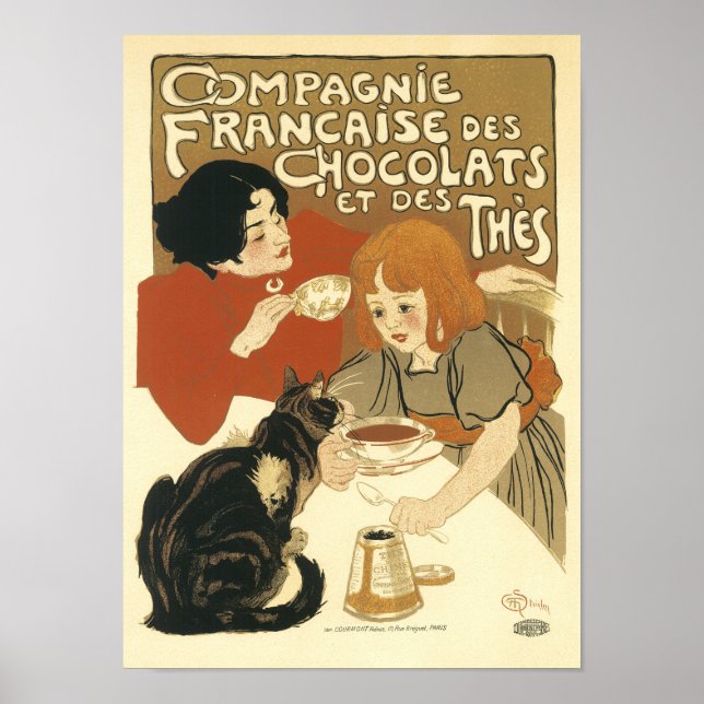 Poster Compagnie Francais de Chocolats Vintage French Ad (Frente)