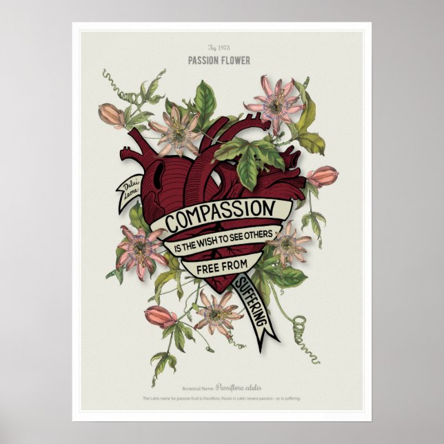 Poster Compaixão - Citação do Dalai Lama (Frente)