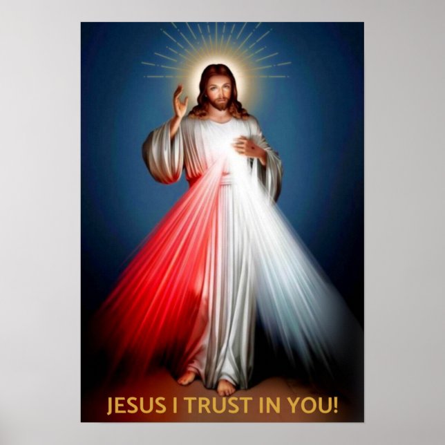 Poster Compaixão Divino - Jesus Eu Confio Em Você (Frente)