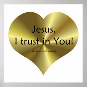 Poster Compaixão divino - "Jesus que eu confio em você