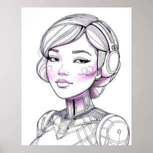 Poster Companheiro cibernético amigável