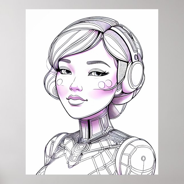 Poster Companheiro cibernético amigável (Frente)