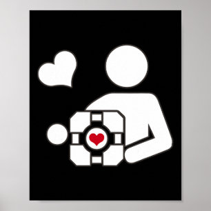 Poster Companheiro Cube Gaming Portal Nerd Engraçado Game