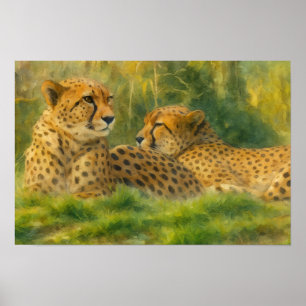 Poster Companhias de Chita - Serena Wildlife Watercolor