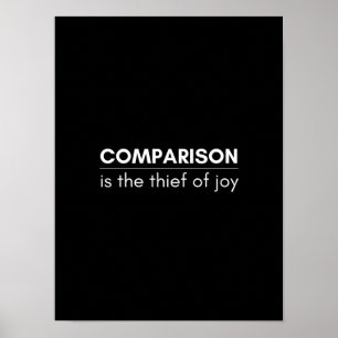 Poster Comparação é o ladrão da alegria - Posto motivacio