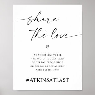 Poster Compartilhe o amor do casamento das mídias sociais