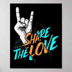 Poster Compartilhe o Amor Homens Mulheres Crianças Menino