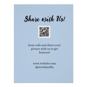Pôster Compartilhe sua imagem digitalize código QR adicio