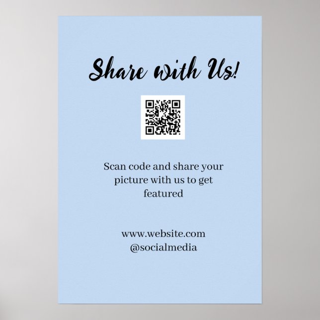 Poster Compartilhe sua imagem digitalize código QR adicio (Frente)