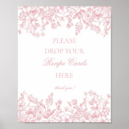 Poster Compartilhe uma Receita de Chinoiserie Vintage Flo